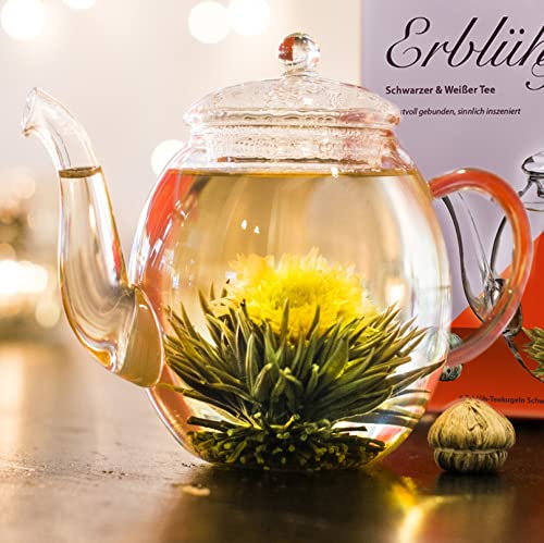Creano Flowering Tea Mix - Blooming Tea in Elegant Gift Box White & Black Tea (6 Different Varieties Tea Roses) from Creano GmbH, In der Wanne 1, 31832 Springe, Germany