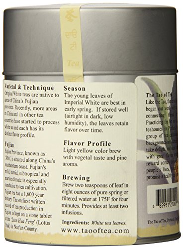 The Tao of Tea, Imperial White Tea, Loose Leaf, 1.5 Ounce Tins from The Tao of Tea