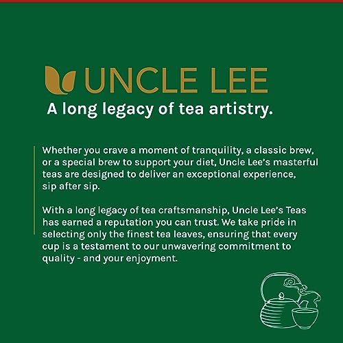 Uncle Lee's Tea Organic White Tea, Tea Bags, 100-Count Boxes (Pack of 4) from Uncle Lee's Tea