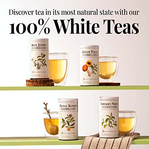 The REPUBLIC of TEA Emperor's 100% White Tea, Zero Calorie, Sugar-Free, Carb-Free, 50 Tea Bag Tin by The Republic of Tea