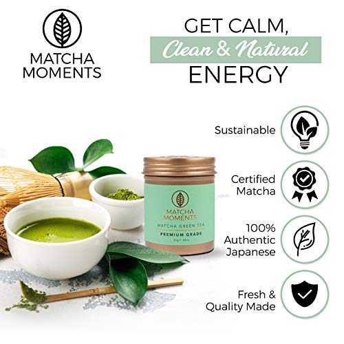 Matcha Green Tea Powder | Premium Grade Japanese Tea | Boosts Immune System | Detox & Energy | Fair & Sustainable, Farm to Cup Superfood from Japan (1.06oz / 30g) from Matcha Moments