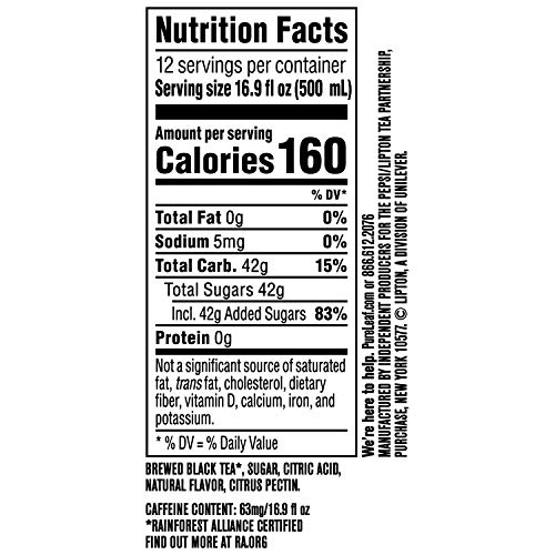Pure Leaf Iced Tea, Raspberry 18.5 Fl Oz (Pack of 12) by Pure Leaf