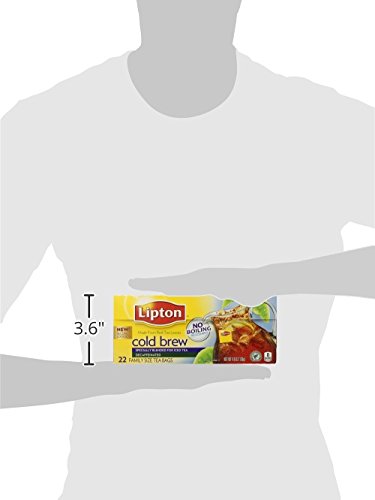 Lipton Cold Brew Family Black Iced Tea Unsweetened Decaffeinated Tea Bags 22 Ct, Pack of 3 from Lipton