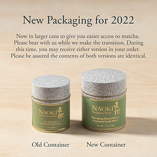 Naoki Matcha Organic Ceremonial First Spring Blend â Authentic Japanese First Harvest Ceremonial Grade Matcha Green Tea Powder from Kagoshima, Japan (40g / 1.4oz) from Naoki Matcha