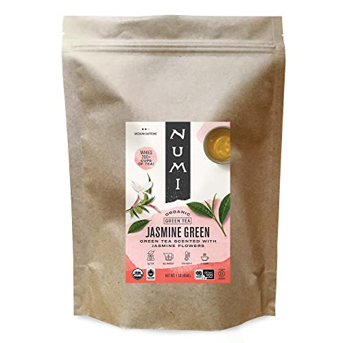 Numi Organic Loose Leaf Tea (Packaging May Vary), Jasmine, Green, 16 Oz by Numi