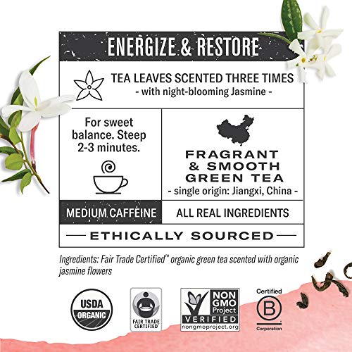 Numi Organic Loose Leaf Tea (Packaging May Vary), Jasmine, Green, 16 Oz by Numi