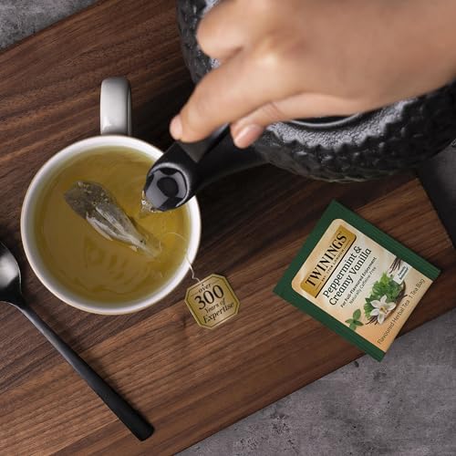 Twinings Herbal & Decaf Tea Sampler 40 Ct Assortment with By The Cup Honeysticks by By The Cup