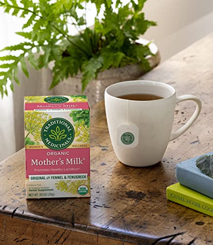 Traditional Medicinals Mother's Milk, Women's Tea, Organic, 16 CT (Pack - 3) by Traditional Medicinals.