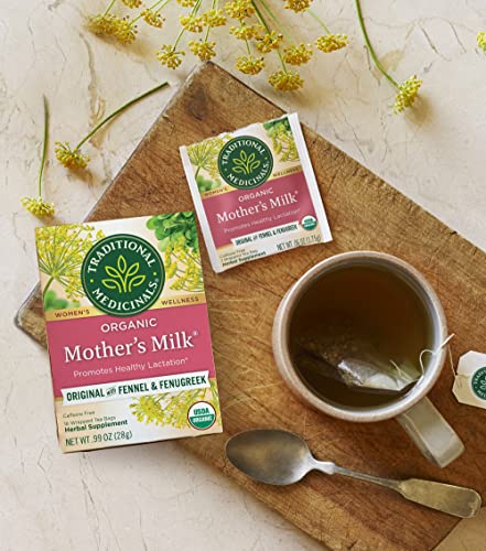 Traditional Medicinals Mother's Milk, Women's Tea, Organic, 16 CT (Pack - 3) by Traditional Medicinals.