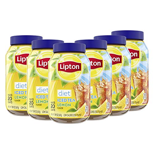 Lipton Iced Tea For a delicious beverage Diet Lemon Sugar-free Black Tea Blend 20 qt, 5.89 Oz, Pack of 6 from Unilever / Best Foods