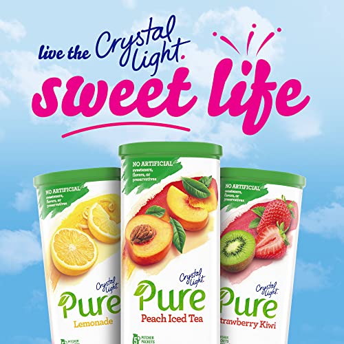 Crystal Light Pure Peach Iced Tea Naturally Flavored Powdered Drink Mix with No Artificial Sweeteners (5 ct Pitcher Packets) from Kraft-Heinz