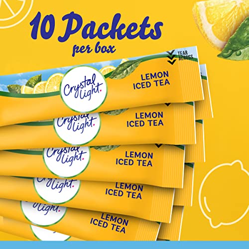 Crystal Light Lemon Iced Tea Drink Mix (120 On-the-Go Packets, 12 Packs of 10) from Kraft-Heinz