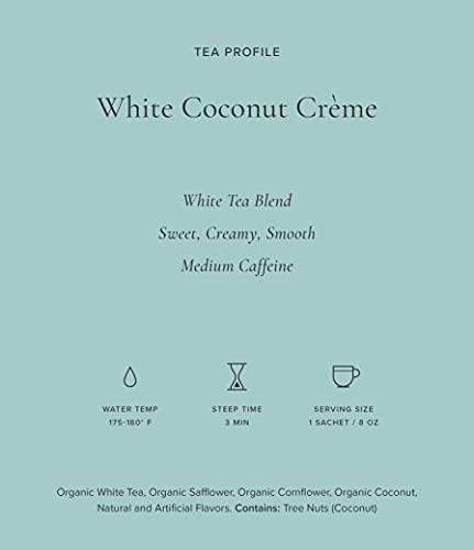 Art of Tea | White Coconut CrÃ¨me | 12 Eco Friendly Pyramid Tea Bag Sachets from Art of Tea