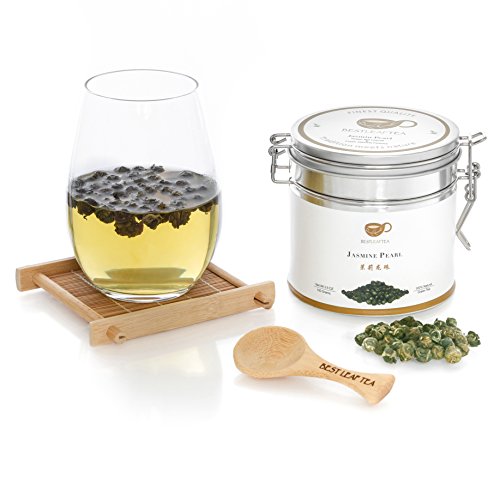 BESTLEAFTEA- 2021 Spring Picked Jasmine Pearl Green Tea/Top Quality Chinese Loose Leaf Tea 100 gram/3.5 OZ by BESTLEAFTEA