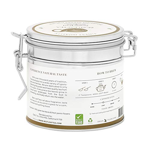 BESTLEAFTEA- 2021 Spring Picked Jasmine Pearl Green Tea/Top Quality Chinese Loose Leaf Tea 100 gram/3.5 OZ by BESTLEAFTEA