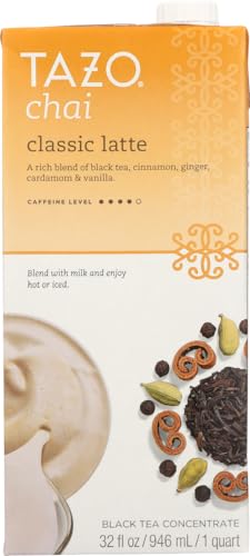 Tazo Chai Tea Latte Concentrate (32 oz, 1 quart) - Pack of 3 from