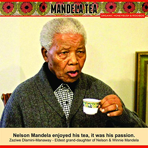 Mandela Tea Organic Honeybush & Rooibos Tea (60 Bags) | Red Herbal Tea from South Africa | Includes Stay Fresh Tin | No Calories or Caffeine | Antioxidant Rich All Natural Tea Leaves from Cape Tea Co.