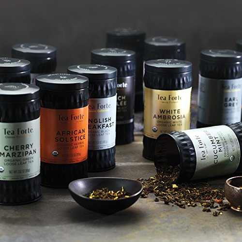 Tea Forte Organic Herbal Tea, Makes 35-50 Cups, 2.12 Ounce Loose Leaf Tea Canister, Belgian Mint by 
