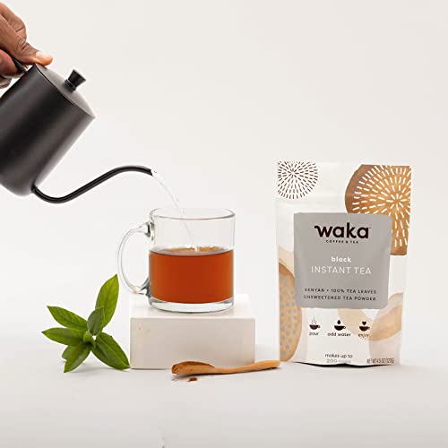 Waka Quality Instant Tea â Unsweetened Kenyan Black Tea â Tea Leaves Powder â 225 Servings in a 4.5 oz Bag for Hot or Iced Tea by Waka Coffee, Inc.
