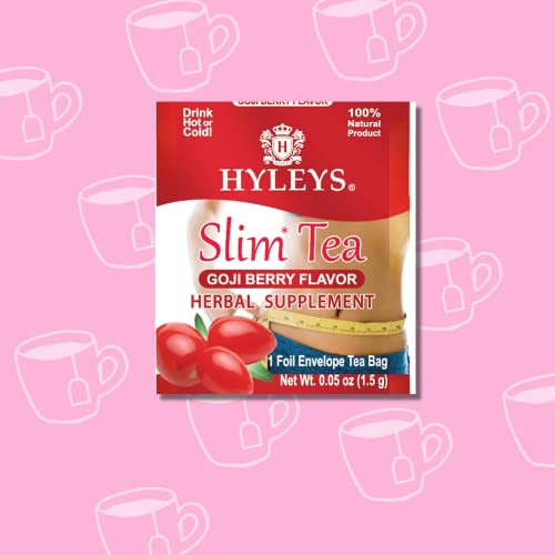Hyleys Slim Tea Goji Berry Flavor - Weight Loss Herbal Supplement Cleanse and Detox - 25 Tea Bags (1 Pack) from HYLEYS Tea