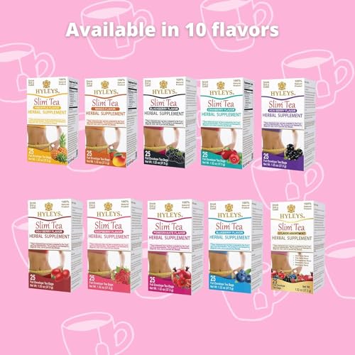 Hyleys Slim Tea Goji Berry Flavor - Weight Loss Herbal Supplement Cleanse and Detox - 25 Tea Bags (1 Pack) from HYLEYS Tea