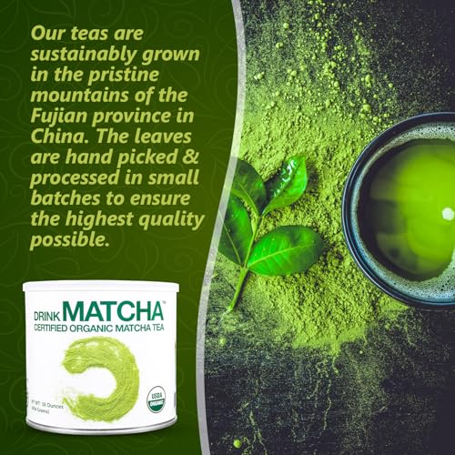 DrinkMatcha Organic Matcha Green Tea Powder 1 LB 100% Pure Matcha | Nothing Added | Perfect for Lattes, Smoothies, Baking (16 Ounce) from MATCHA DNA