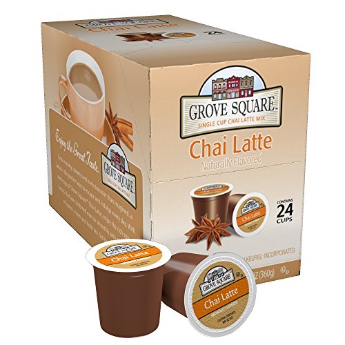 Grove Square Tea, Chai Latte, 24 Single Serve Cups by Caza Trail