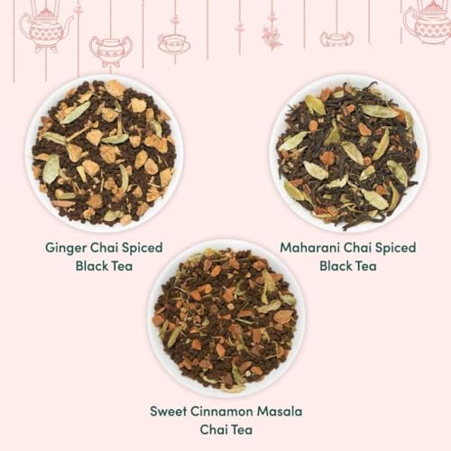 VAHDAM, Chai Tea Private Reserve Trio - 3 Teas in a Tea Sampler Gift Box | OPRAHâS FAVORITE TEA | 100% Natural Ingredients - Holiday Gifts for Women & Men | Christmas Gifts for Everyone by VAHDAM