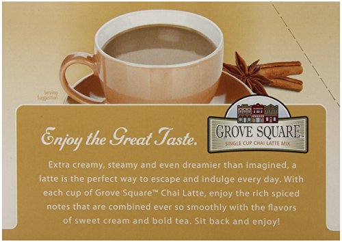 Grove Square Tea, Chai Latte, 24 Single Serve Cups by Caza Trail