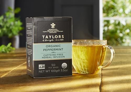 Taylors of Harrogate Organic Peppermint Herbal Tea, 50 Count by Taylors of Harrogate