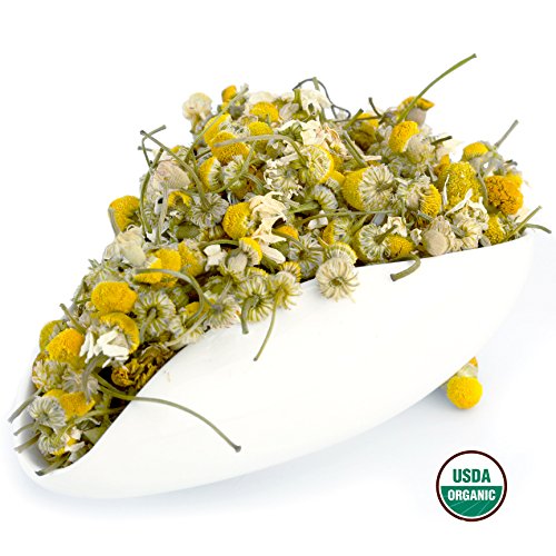 Chamomile Tea 1LB (16Oz) 100% CERTIFIED Organic (USDA seal) Chamomile Flowers Herbal Tea (Matricaria Chamomilla) in 1 lb Bulk Kraft BPA free Resealable Bags from U.S. Wellness from U.S. Wellness LLC