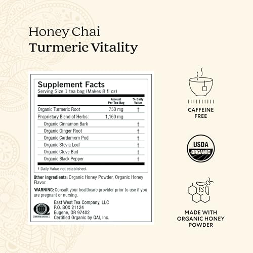 Yogi Tea - Honey Chai Turmeric Vitality (4 Pack) - Supports Overall Health - 64 Tea Bags by Yogi