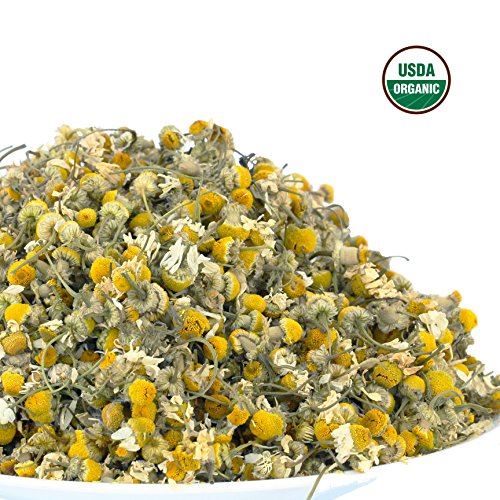 Chamomile Tea 1LB (16Oz) 100% CERTIFIED Organic (USDA seal) Chamomile Flowers Herbal Tea (Matricaria Chamomilla) in 1 lb Bulk Kraft BPA free Resealable Bags from U.S. Wellness from U.S. Wellness LLC