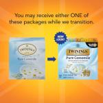 Twinings Pure Camomile Herbal Tea Bags, 50 Count