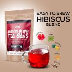 Premium Hibiscus Tea Bags with Ginger & Mint