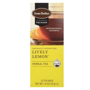 Farmer Brothers Lively Lemon Herbal Tea – 25 Bags