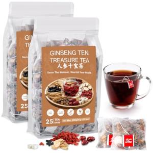 Ginseng Ten Treasure Detox Tea - 50 Bags