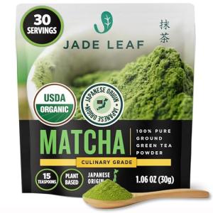Jade Leaf Organic Matcha Green Tea Powder - Authentic Japanese Origin - Premium Second Harvest Culinary Grade (1.06 Ounce) from Jade Leaf, LLC