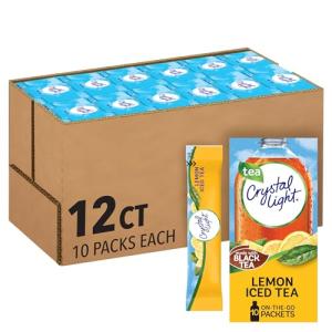 Crystal Light Lemon Iced Tea Drink Mix (120 On-the-Go Packets, 12 Packs of 10) from Kraft-Heinz