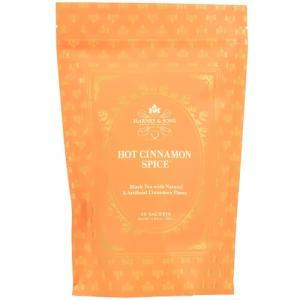 Harney and Sons Hot Cinnamon Spice | Bag of 50 Sachets, Black Tea w/ Orange Pieces, Cinnamon, and Clove from Harney & Sons Tea