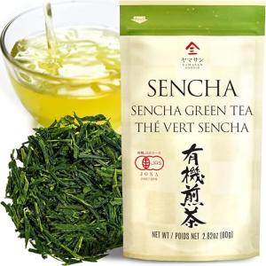 Green Tea leaves Sencha, JAS Certified Organic, Japanese Tea, Uji-Kyoto, 80g Bag ãYAMASANã from YAMASAN