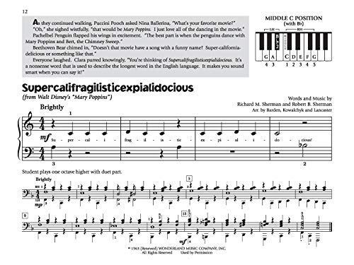 Music for Little Mozarts -- Little Mozarts Go to Hollywood, Bk 3-4: 10 Favorites from TV, Movies and Radio