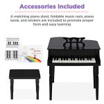 Kids Mini Grand Piano Toy with Bench and Songs