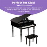 Kids Mini Grand Piano Toy with Bench and Songs