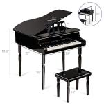 Kids Mini Grand Piano Toy with Bench and Songs
