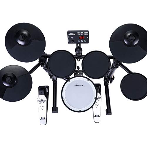 Asmuse Electronic Drum Set Kit for Adults Beginners with 8 inch Mesh Snare Electric Drum Set with Rim Shot and Cymbal Choke Function,USB MIDI Supported,2 Pairs of Drum Sticks &Headphone Set Included by Asmuse