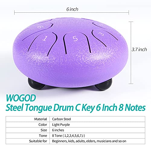 Steel Drums, Steel Tongue Drum 6 Inches ,Handpan Tank Drum Percussion Musical Instrument Panda Hang Drum for Adults Kids from WDGOD