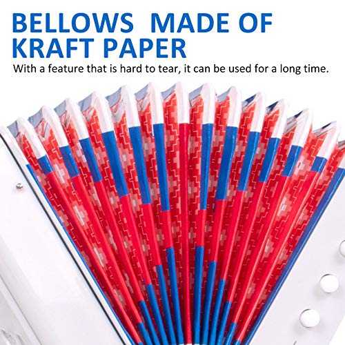 Horse Button Accordion,10 Keys Control Kids Accordion Musical Instruments for Kids Children Beginners Lightweight and Environmentally-friendly (White) from Horse