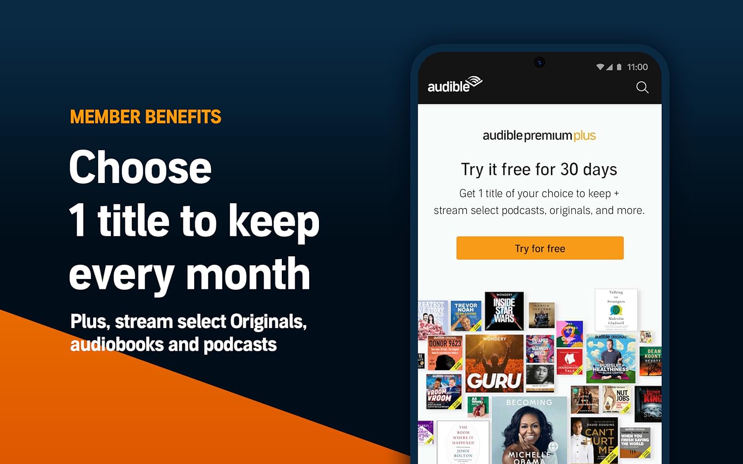 Audible: audiobooks, podcasts & audio stories from Audible, Inc.