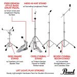 Pearl 830 Series Kids Drumming Hardware Pack